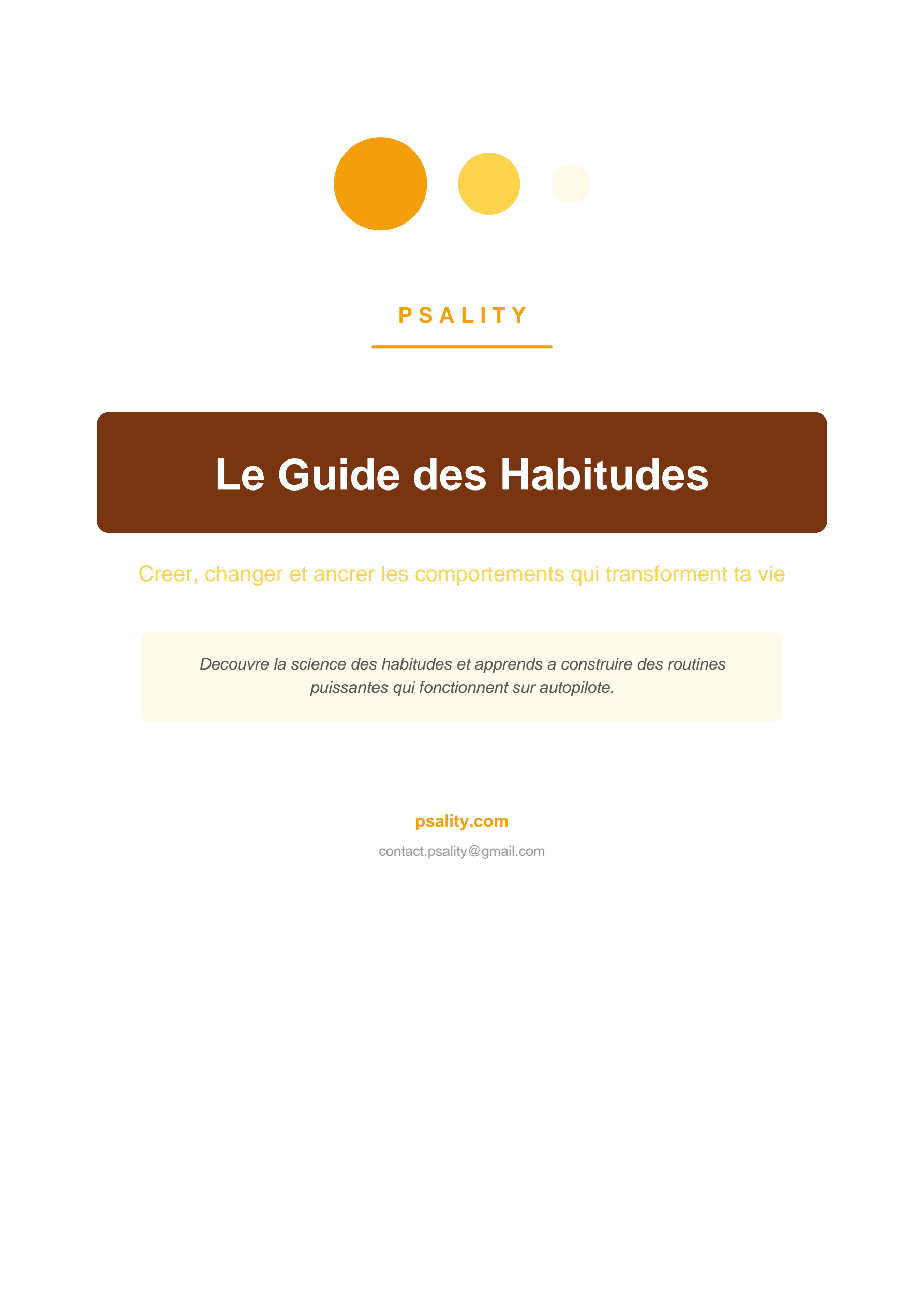 Le Guide des Habitudes